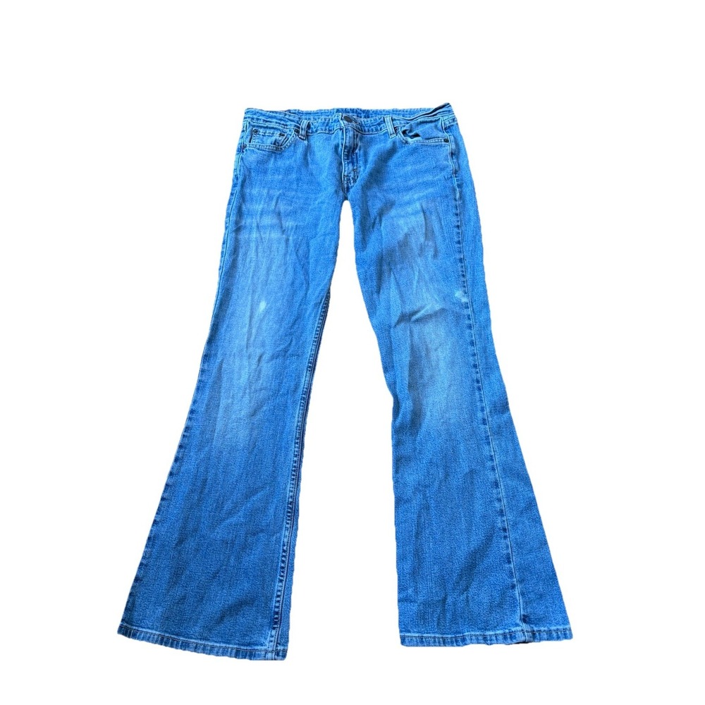 Levis Signature Low Slim Bootcut Womens Jeans Sz Jr 13 M‎ Blue Flare Wide Leg